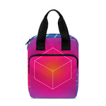 Blue Geometric EDM Light Print Bible Tote Bag