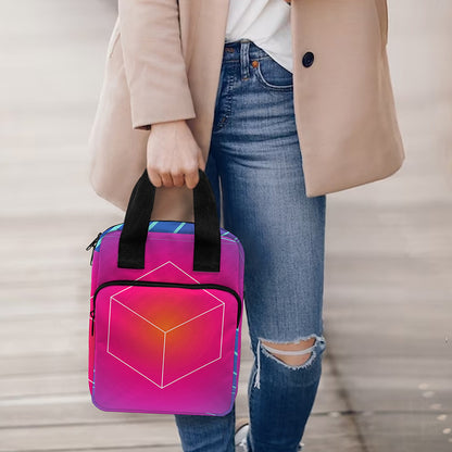 Blue Geometric EDM Light Print Bible Tote Bag