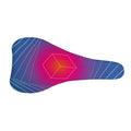 Blue Geometric EDM Light Print Bicycle Seat Cover