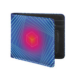 Blue Geometric EDM Light Print Bifold Wallet