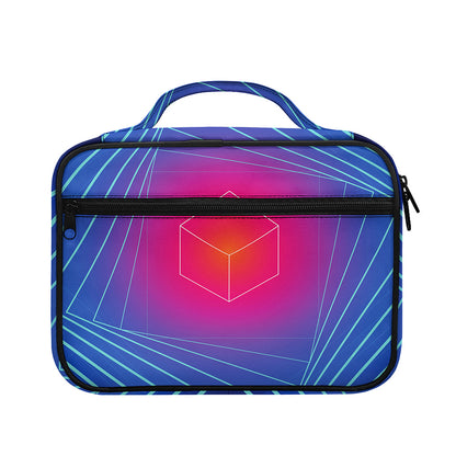 Blue Geometric EDM Light Print Briefcase Bible Bag