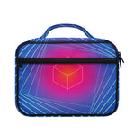 Blue Geometric EDM Light Print Briefcase Bible Bag