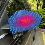 Blue Geometric EDM Light Print Car Side Mirror Covers