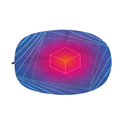 Blue Geometric EDM Light Print Car Side Mirror Covers