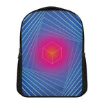 Blue Geometric EDM Light Print Casual Backpack