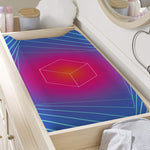 Blue Geometric EDM Light Print Changing Pad Cover