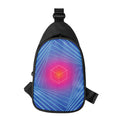 Blue Geometric EDM Light Print Sling Bag