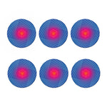 Blue Geometric EDM Light Print Coaster Set