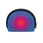 Blue Geometric EDM Light Print Coin Purse