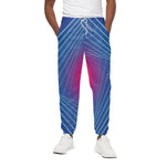 Blue Geometric EDM Light Print Cotton Pants