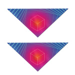 Blue Geometric EDM Light Print Dog Bandana