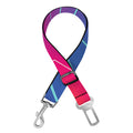 Blue Geometric EDM Light Print Dog Seat Belt