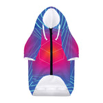 Blue Geometric EDM Light Print Dog Zip Up Hoodie