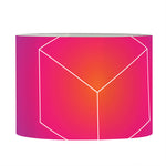 Blue Geometric EDM Light Print Drum Lamp Shade