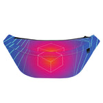 Blue Geometric EDM Light Print Fanny Pack