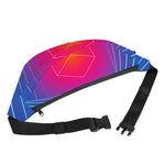 Blue Geometric EDM Light Print Fanny Pack