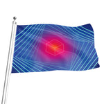 Blue Geometric EDM Light Print Flag