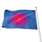 Blue Geometric EDM Light Print Flag