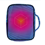 Blue Geometric EDM Light Print Front Pocket Bible Bag