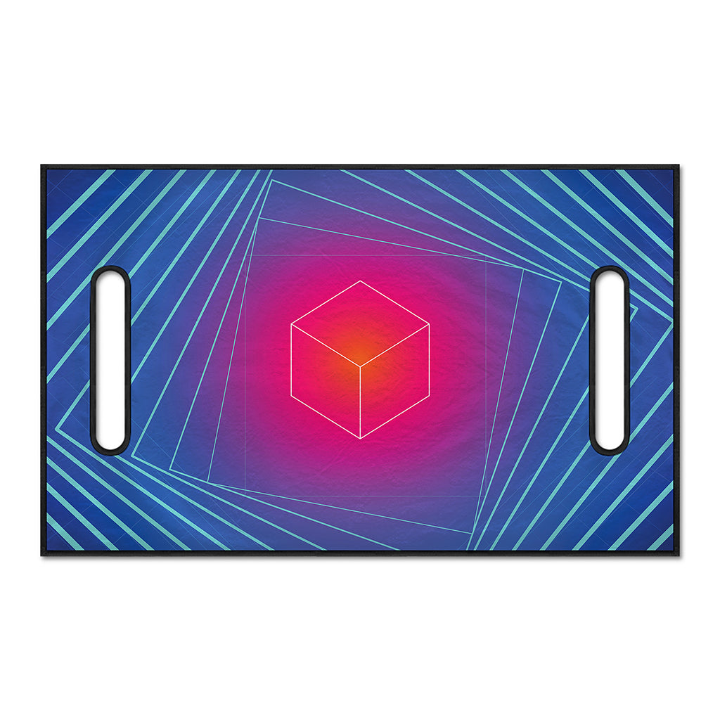 Blue Geometric EDM Light Print Golf Cart Seat Cover