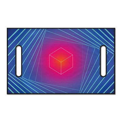 Blue Geometric EDM Light Print Golf Cart Seat Cover