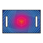 Blue Geometric EDM Light Print Golf Cart Seat Cover