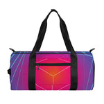 Blue Geometric EDM Light Print Gym Bag