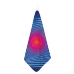 Blue Geometric EDM Light Print Hand Towel