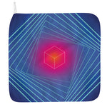 Blue Geometric EDM Light Print Hand Towel