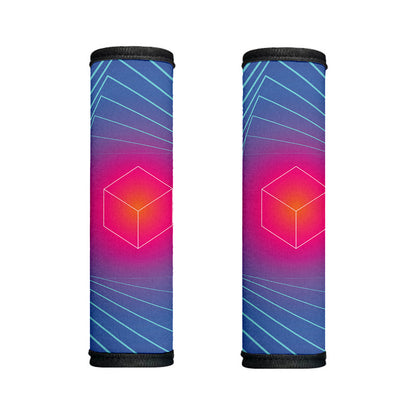 Blue Geometric EDM Light Print Handle Covers