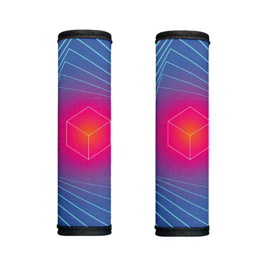 Blue Geometric EDM Light Print Handle Covers