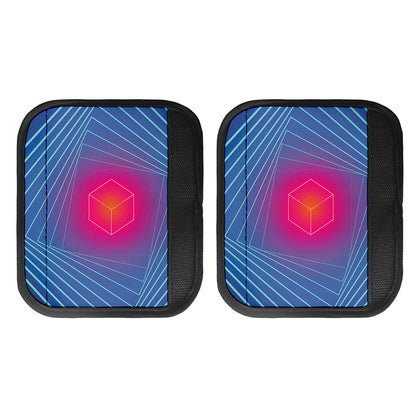 Blue Geometric EDM Light Print Handle Covers