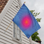 Blue Geometric EDM Light Print House Flag