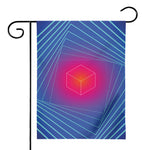 Blue Geometric EDM Light Print House Flag