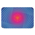 Blue Geometric EDM Light Print Indoor Door Mat