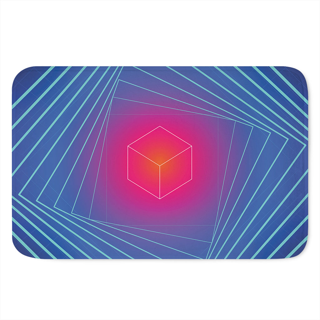 Blue Geometric EDM Light Print Indoor Door Mat