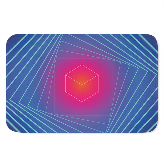 Blue Geometric EDM Light Print Indoor Door Mat