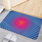 Blue Geometric EDM Light Print Indoor Door Mat