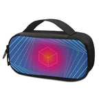 Blue Geometric EDM Light Print Insulin Cooler Travel Case