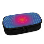 Blue Geometric EDM Light Print Insulin Cooler Travel Case