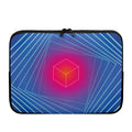 Blue Geometric EDM Light Print Laptop Sleeve