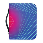 Blue Geometric EDM Light Print Leather Bible Cover