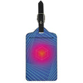 Blue Geometric EDM Light Print Luggage Tag