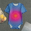 Blue Geometric EDM Light Print Men's Bodysuit