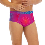 Blue Geometric EDM Light Print Men's Briefs