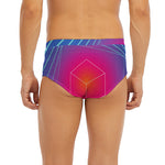 Blue Geometric EDM Light Print Men's Briefs