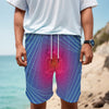 Blue Geometric EDM Light Print Men's Cargo Shorts