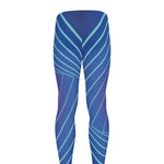 Blue Geometric EDM Light Print Men's leggings