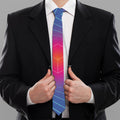 Blue Geometric EDM Light Print Necktie