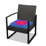 Blue Geometric EDM Light Print Outdoor Seat Cushion Cover